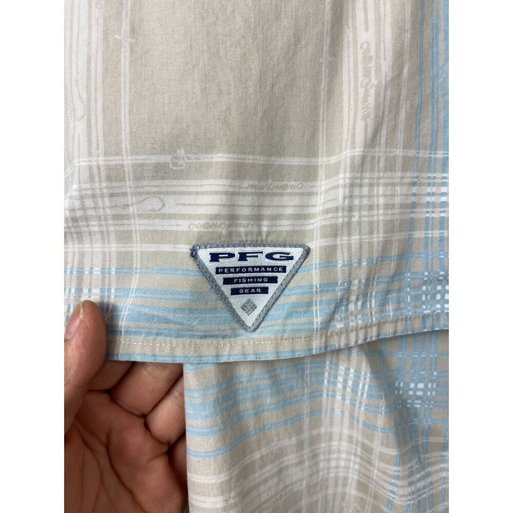 Columbia PFG Short Sleeve Button Shirt Mens XXL Camp Outdoors Gorpcore Buffet - Picture 7 of 14